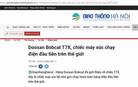 BOBCAT T7X - Đã xuất hiện trên tạp chí Giao Thông Hà Nội